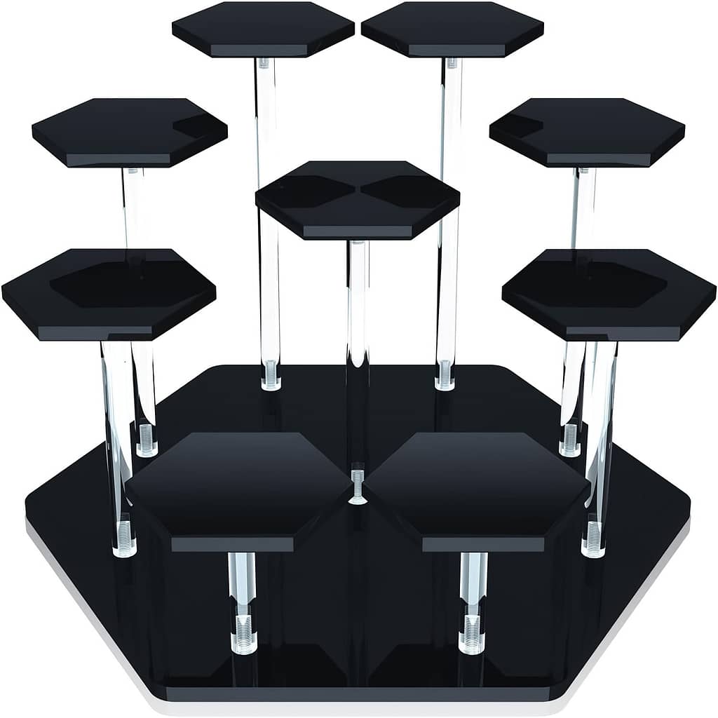 1pc Acrylic Display Stand, 9-layer Multifunctional Display Stand, Hexagonal Bracket For Action Figures, Collectibles, Cosmetics And Perfume Display, For Decoration Display Stands Shop Online at Dubai Trades 2