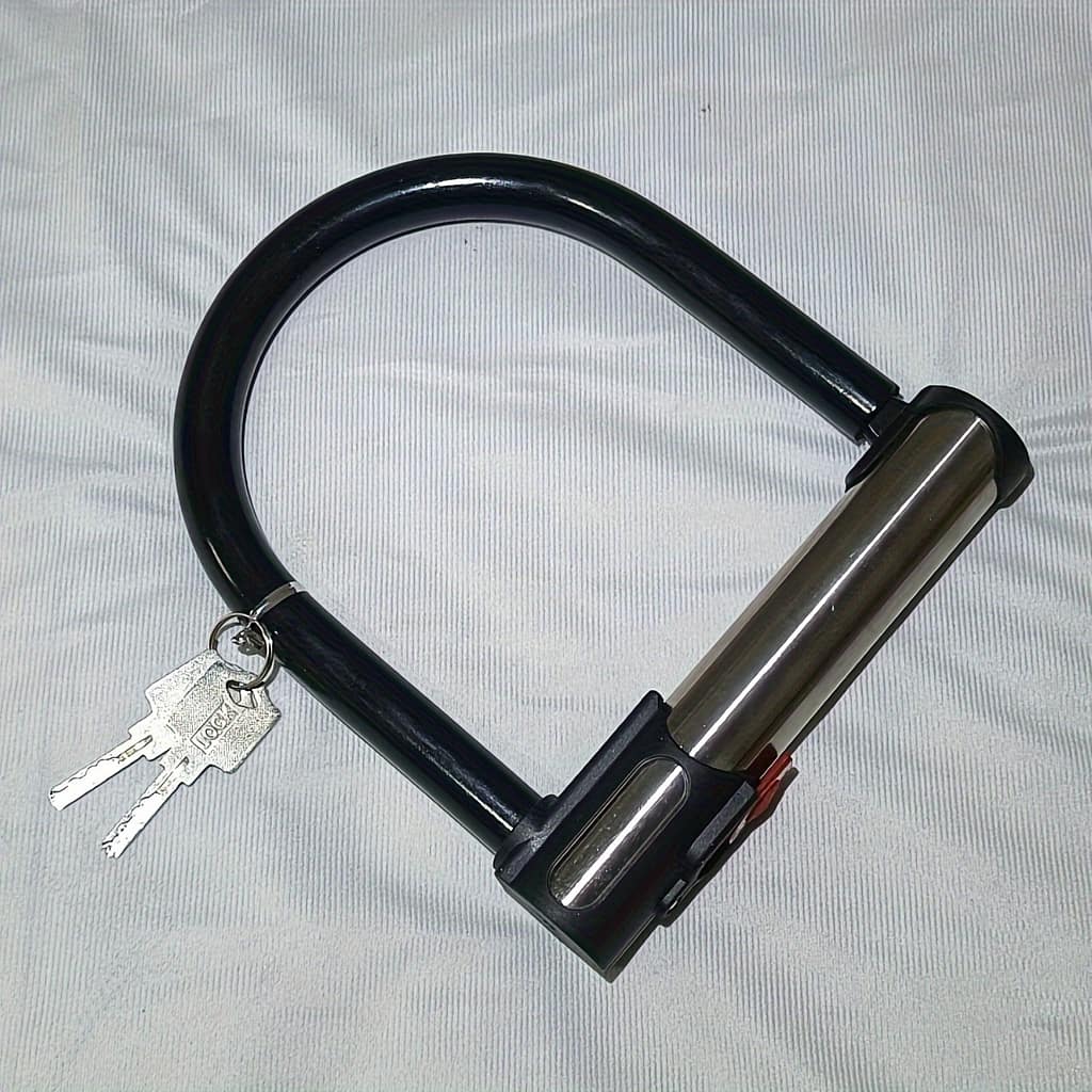 1pc Heavy-duty U-lock For Bicycles And Motorcycles, Solid Construction, With 2 Keys For Security – Theft-resistant Bike Wheel Lock Accessories Shop Online at Dubai Trades 2