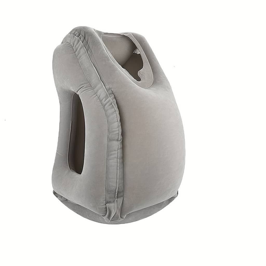 1pc Inflatable Travel Pillow – Portable Ergonomic Neck & With Milk Fleece Cover, For Airplanes, Cars, Office, Camping – Black Bed Pillows & Positioners Shop Online at Dubai Trades 2
