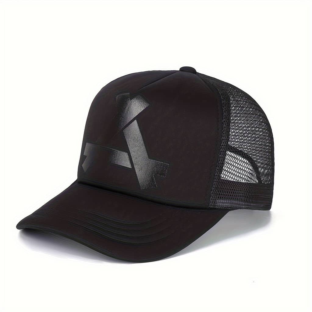 1pc Unisex Sunshade Breathable Mesh Baseball Cap With Triangle Print For Outdoor Sport Accessories Shop Online at Dubai Trades 2