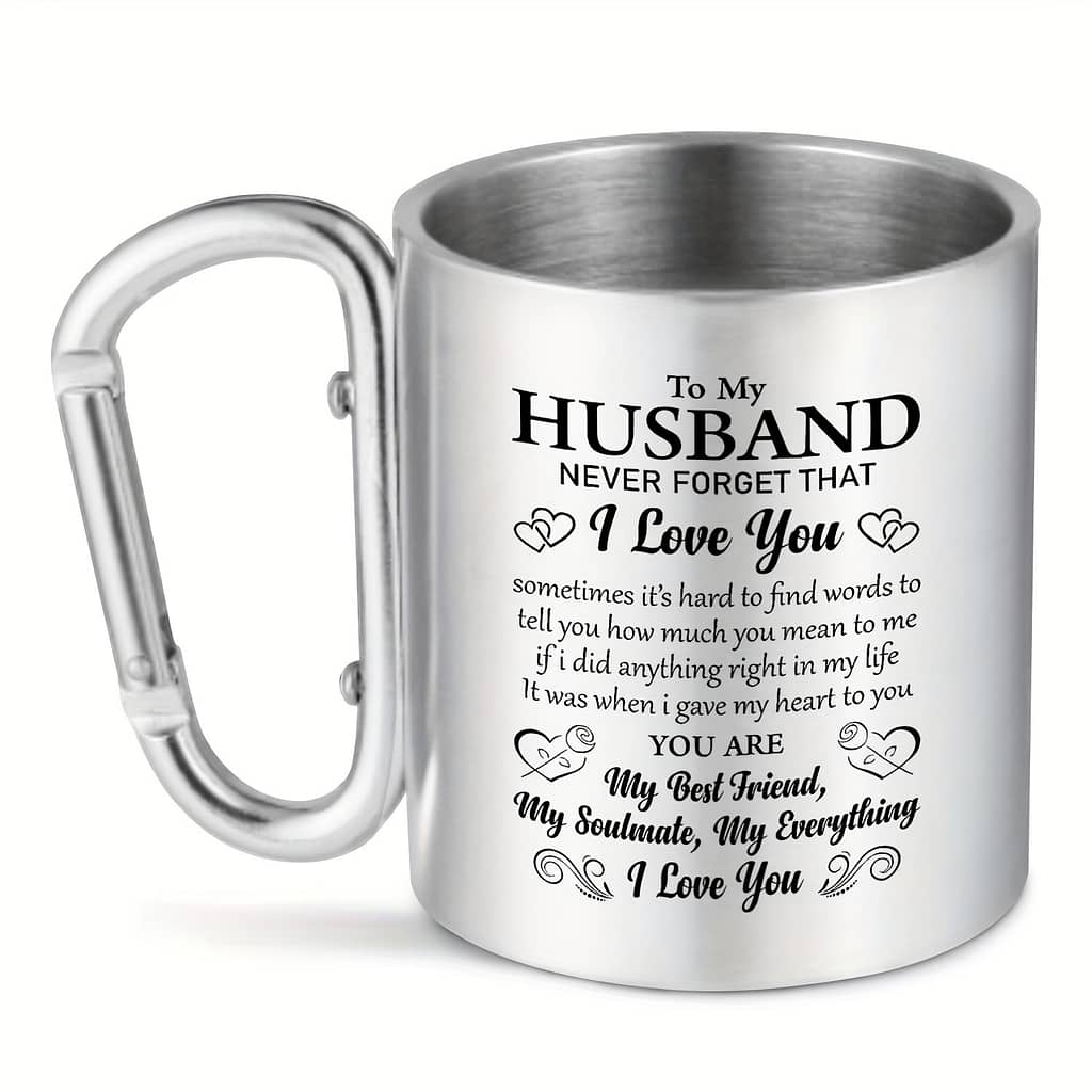1pc,funny Coffee Mug, To My Husband Never That I Love Mug,tea Cups For Husband Birthday, Valentine, Wedding Anniversary Outdoor Hiking Cup 10oz Camp Kitchen Shop Online at Dubai Trades 2
