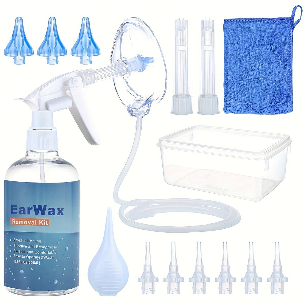 1set Ear Wax Removal Tool Kit, Reusable Ear Wax Remover, Complete Ear Cleaner Tool, Ear Wash Bottle System Tool Kit For Adults Elders Ear Care Shop Online at Dubai Trades 2