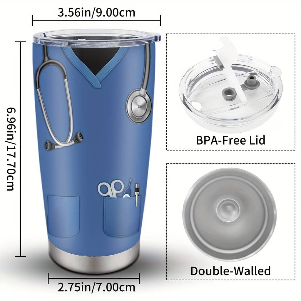 20oz Stainless Steel Nurse Cup – For Nurses, Nurse Practitioners & School Nurses – For Holiday , Appreciation Weeks & – Hand Wash , Reusable Cups & Mugs Shop Online at Dubai Trades 2