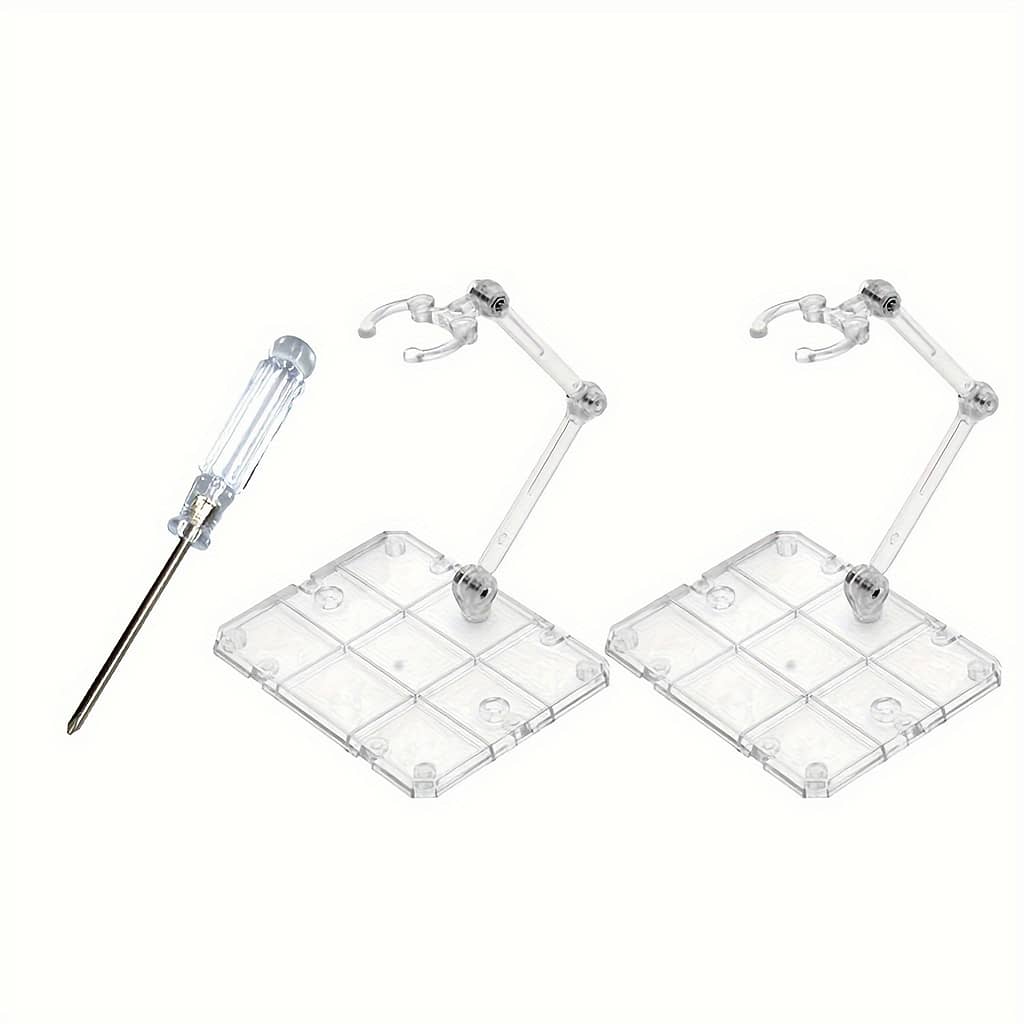 2/5/10 Pcs Action Figure Stand, Assembly Action Figure Display Holder Base Doll Model Support Stand Compatible With Hg Rg Sd Shf Gundam 1/144 Toy Clear, With Screwdriver Collectible Display & Storage Shop Online at Dubai Trades 2