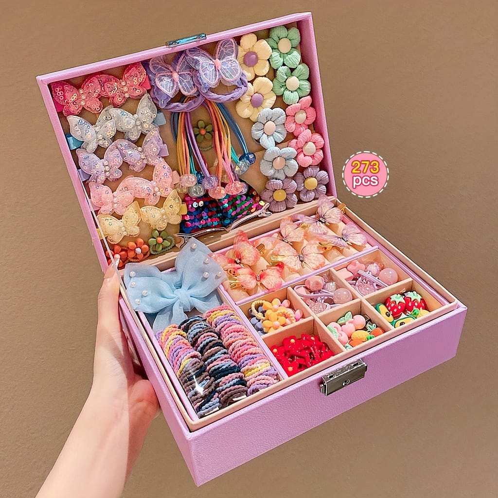 273pcs Girls Hair Accessories Colorful Cute Hair Clips Hair Rings, Lemon Love Accessories Shop Online at Dubai Trades 2