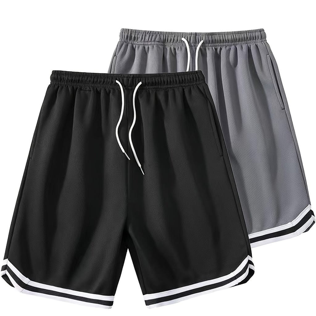 2pcs Fast Drying Breathable Men’ Shorts For Running, Basketball, Marathon Training, Yoga, And Fitness Basketball Shop Online at Dubai Trades 2
