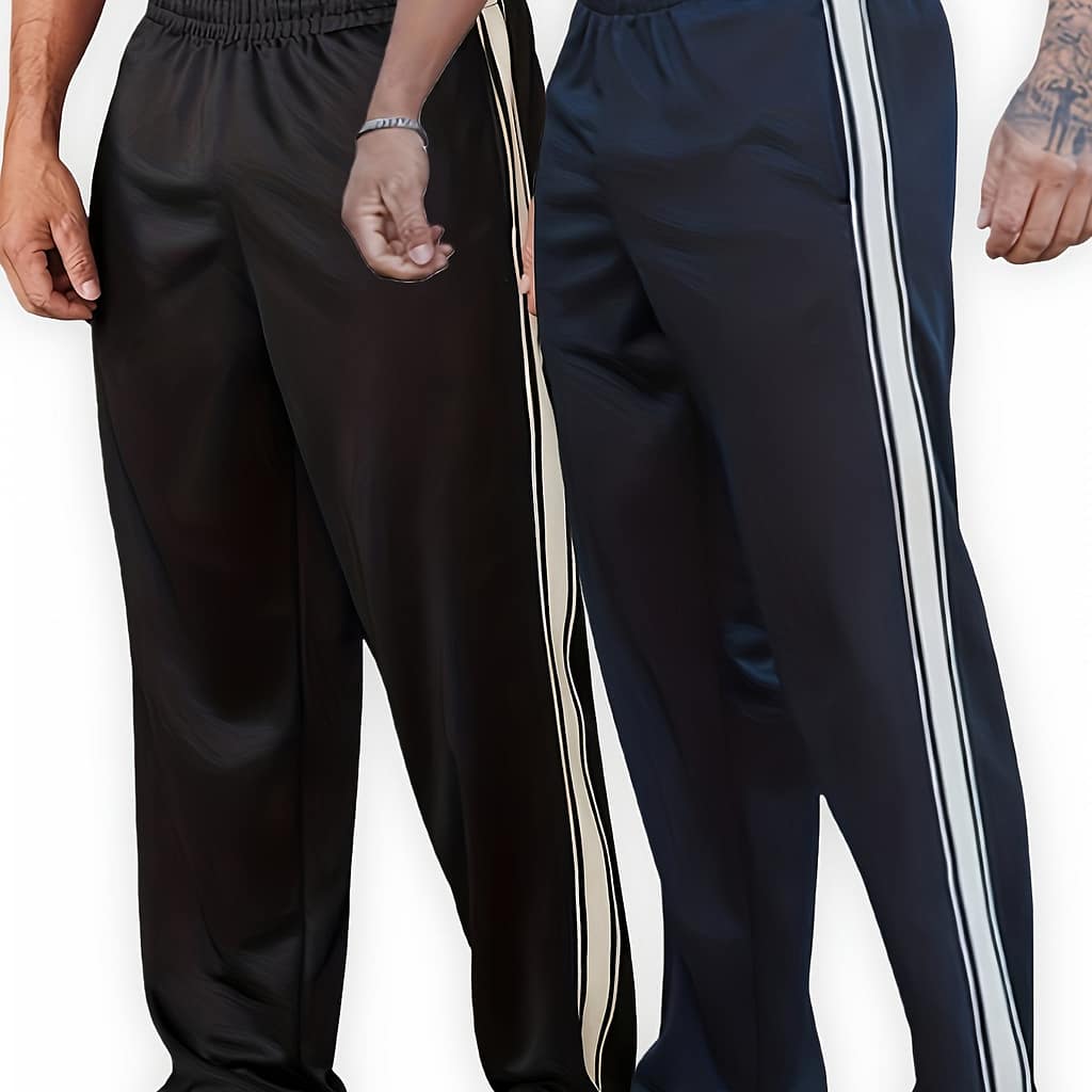 2pcs Men’s Casual Loose Sweatpants, Lightweight Comfy Pants For Sport And Casual Wear Active Shop Online at Dubai Trades 2