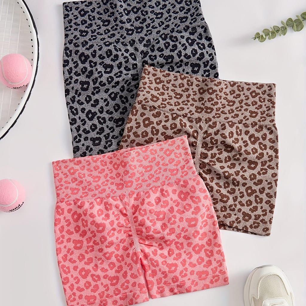 3 Pcs High-waisted Yoga Shorts For Women, Fitness Leggings, Moisture-wicking, Breathable, And Stretchy Active Shop Online at Dubai Trades 2
