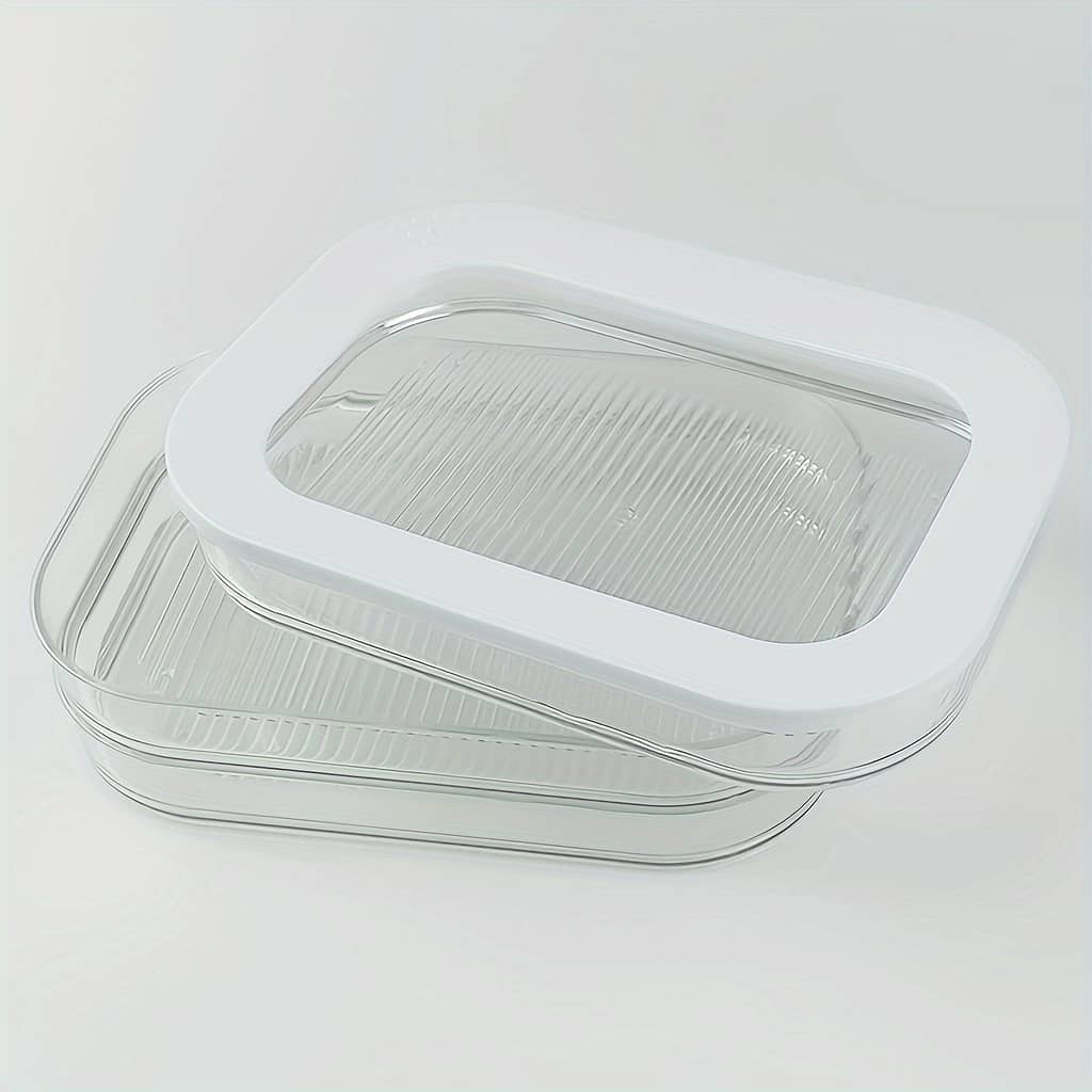 3-layer Stackable Pet Container, Multipurpose Square Refrigerator Organizer For Sausage And Meat Storage, Reusable, Hand Wash, No Electricity Needed Containers Shop Online at Dubai Trades 2