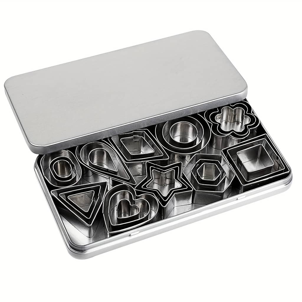 30pcs, Geometric Cookie Cutters, Stainless Steel Pastry Cutters, Biscuit Molds, Baking Tools, Kitchen Accessories Bakeware Shop Online at Dubai Trades 2