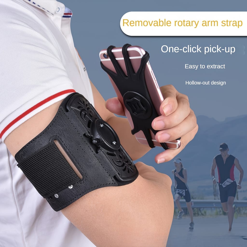 360 Sports Rotating Armband Outdoor Running Mobile Phone Arm Bag Detachable Mobile Phone Holder Armbands Shop Online at Dubai Trades 2