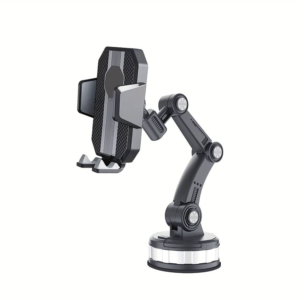 360° Rotatable Mobile Phone Holder – Durable Abs, Dashboard Mount, Adjustable Arm & Clamp For Cars, Trucks, Engineering Vehicles Automotive Shop Online at Dubai Trades 2