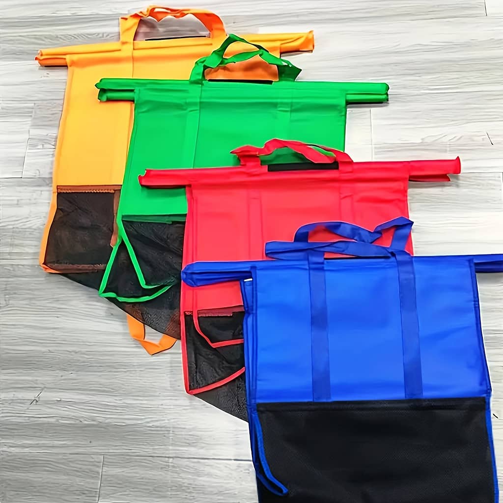 4-pack Grocery Shopping Cart Bags With Handles, Supermarket, Home Sorting & Storage Home & Kitchen Shop Online at Dubai Trades 2