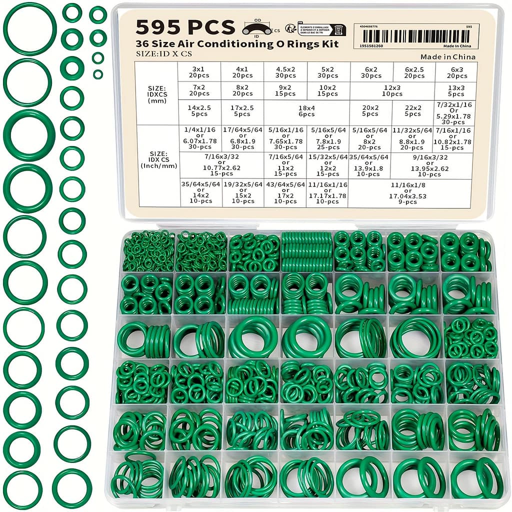 595pcs Metric And Sae Air Conditioning O-ring Kit For Car Air Conditioning, Compressor And Professional Faucet Pipe Seal Repair Business, Industry & Science Shop Online at Dubai Trades 2
