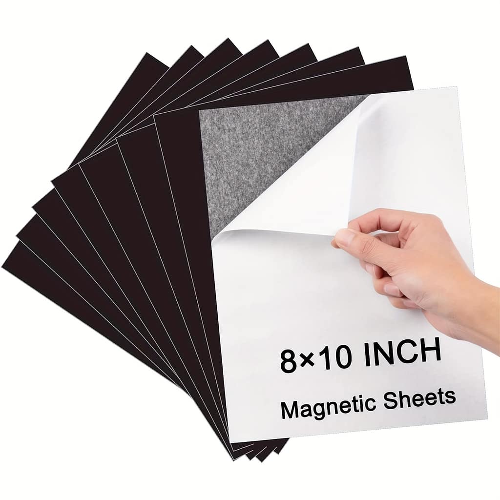 5pcs 8×10 Inch Self-adhesive Magnetic Sheets – Flexible, Strong 16mil Thickness, Black Backing For Office, Home, Or Diy Projects, Magnetic Storage Interlocking Tape & Mounting Products Shop Online at Dubai Trades 2