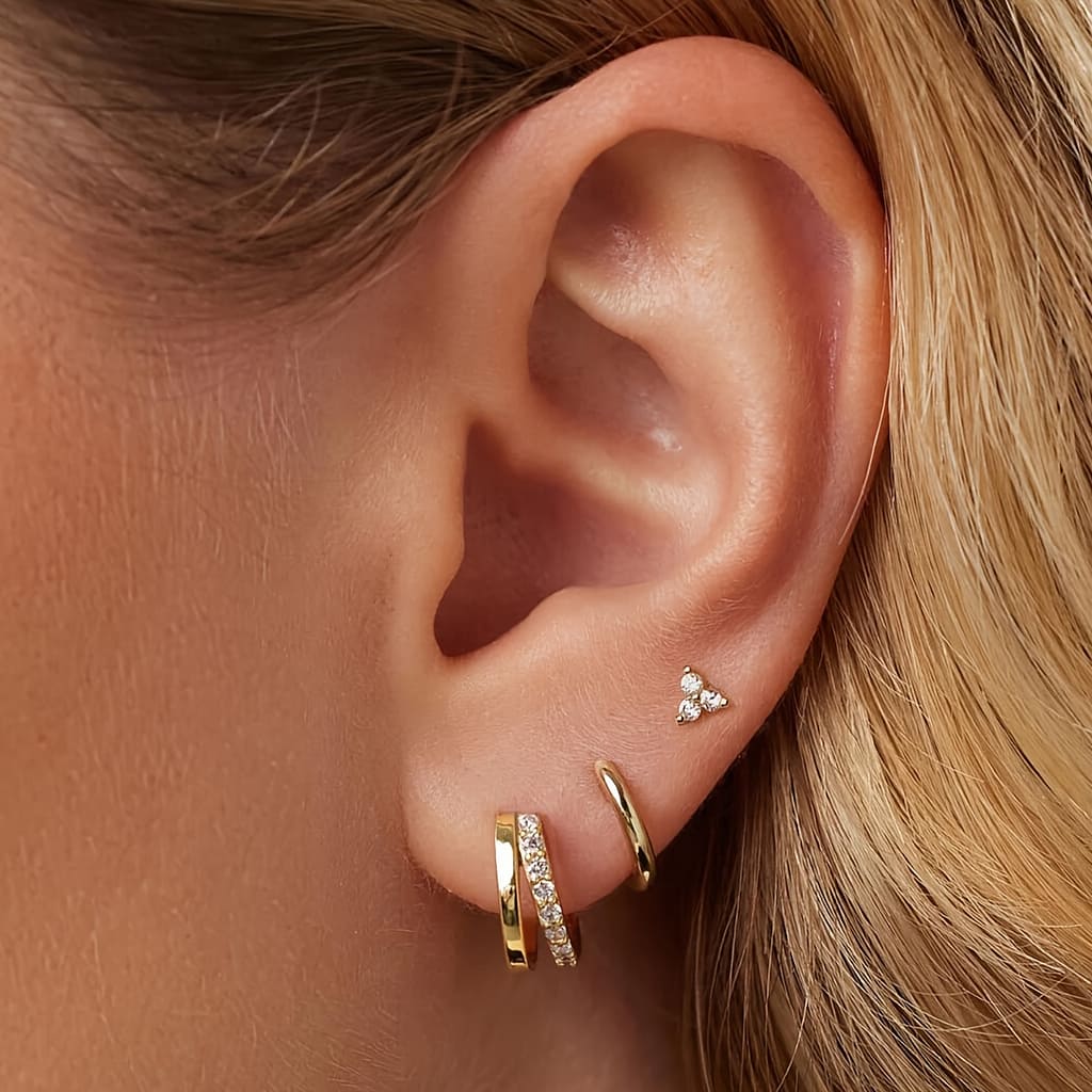 6-piece Set Simple Triangle & Hoop Earrings With Synthetic Cubic Zirconia Copper Base & Stainless Steel Posts For Women – Jewelry For Daily, Vacation, Party, Anniversary Gift Clothing, Shoes & Jewelry Shop Online at Dubai Trades 2
