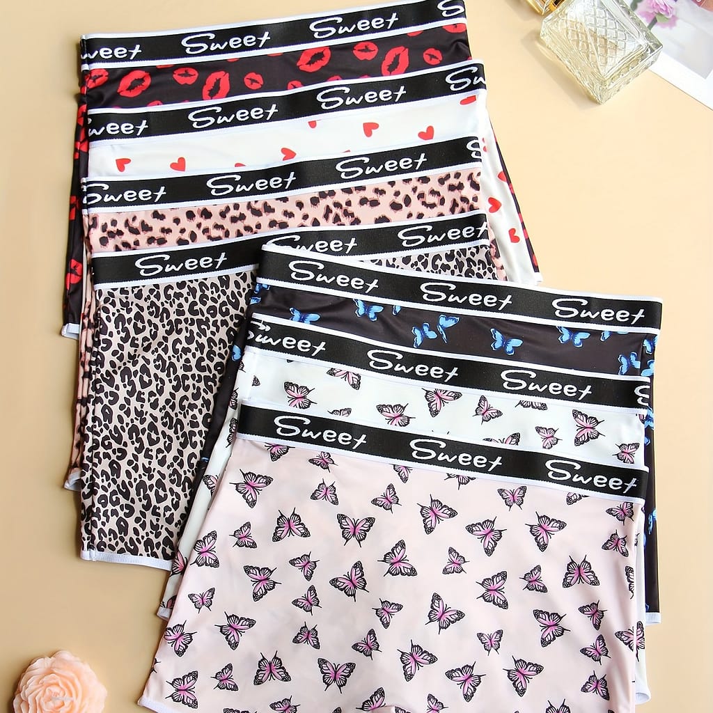 7 Waist Boyshort Printed Floral Seamless Ladies Underwear Boxers Leopard Animal Pattern Soft And Comfortable. Boy Shorts Shop Online at Dubai Trades 2