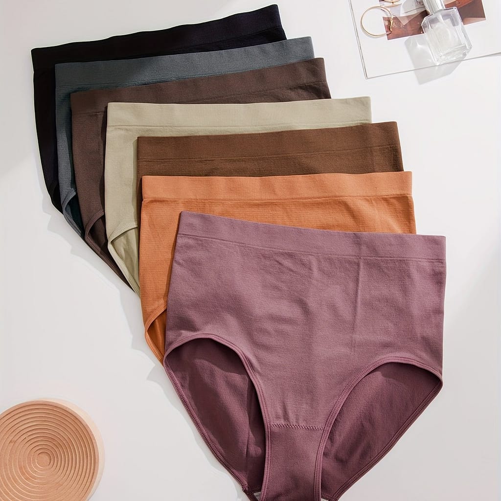 7pcs Women’ Panties Set, Plus Size Elastic Waist Soft & Breathable Briefs Clothing, Shoes & Jewelry Shop Online at Dubai Trades 2