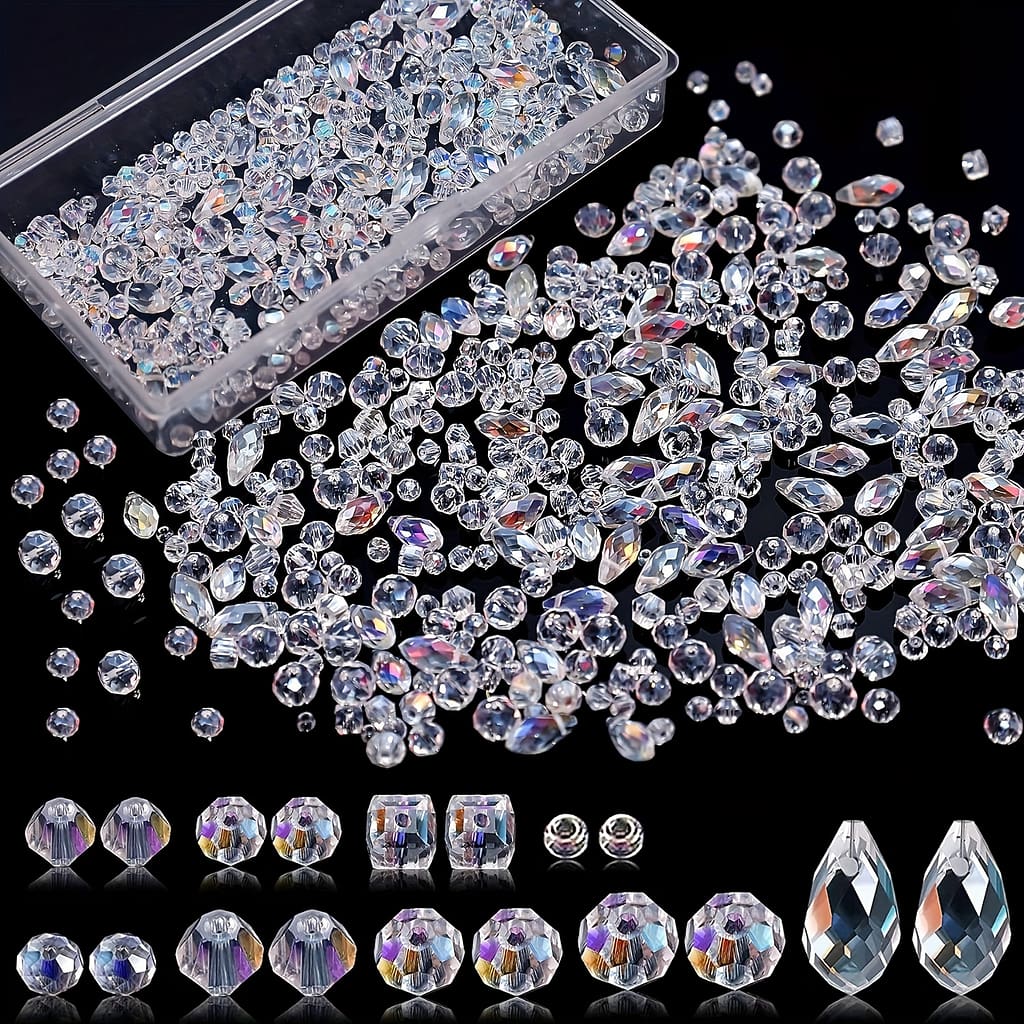 800pcs Beads For Jewelry Makingcrystal Glass Beads Rainbow For Jewelry Making Crafts Diy Necklace Bracelet Making Kit Beads Arts, Crafts & Sewing Shop Online at Dubai Trades 2
