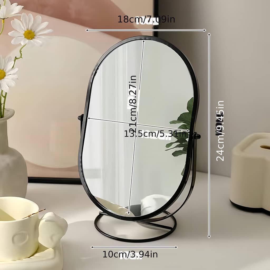 A Freestanding Makeup Mirror With An , 360° Rotatable, High-definition , Suitable For Bedroom, , Vanity Table, Daily Desktop Makeup Mirror. Beauty & Personal Care Shop Online at Dubai Trades 2