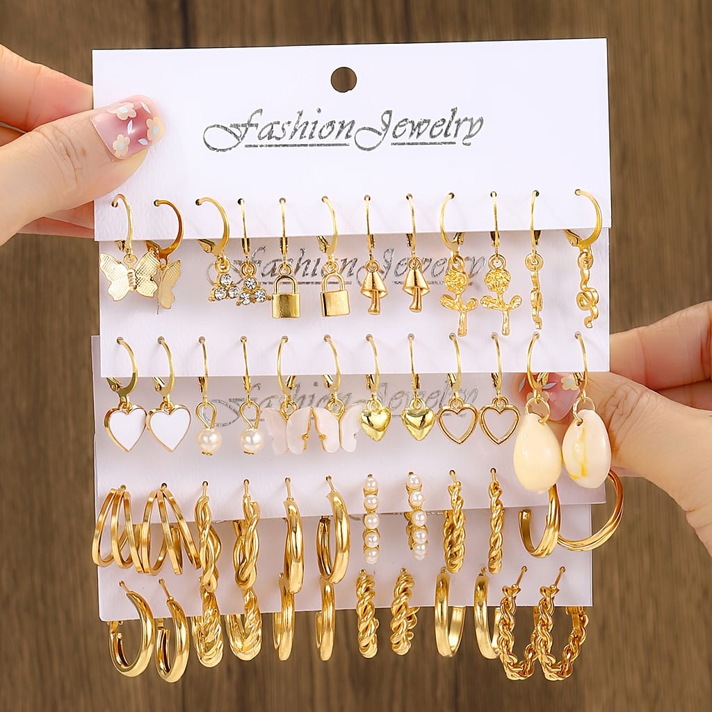 A Of Stylish And Simple Shell Earrings Set For Women, Suitable For Holidays, Parties, And As Gifts For Couples. Clothing, Shoes & Jewelry Shop Online at Dubai Trades 2