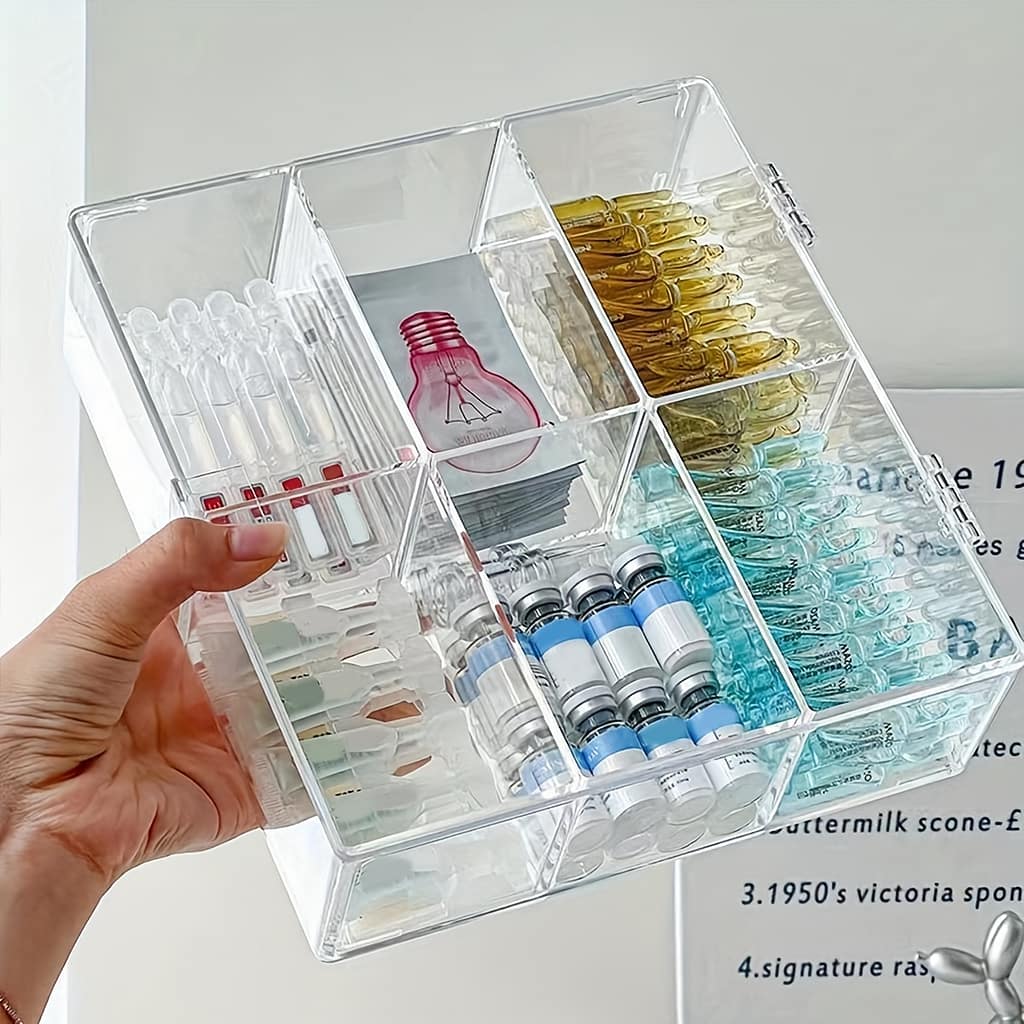 Acrylic Cosmetic Organizer – Large , Transparent Storage For Makeup, Skincare, Bath Shop Online at Dubai Trades 2