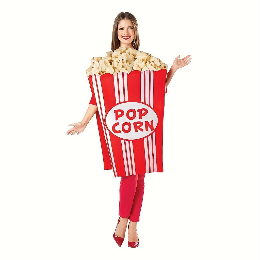 Adult-sized Popcorn Costume – Striped, “popcorn” Print, Polyester, Casual Halloween Vest For Parties & Events Clothing, Shoes & Jewelry Shop Online at Dubai Trades 2