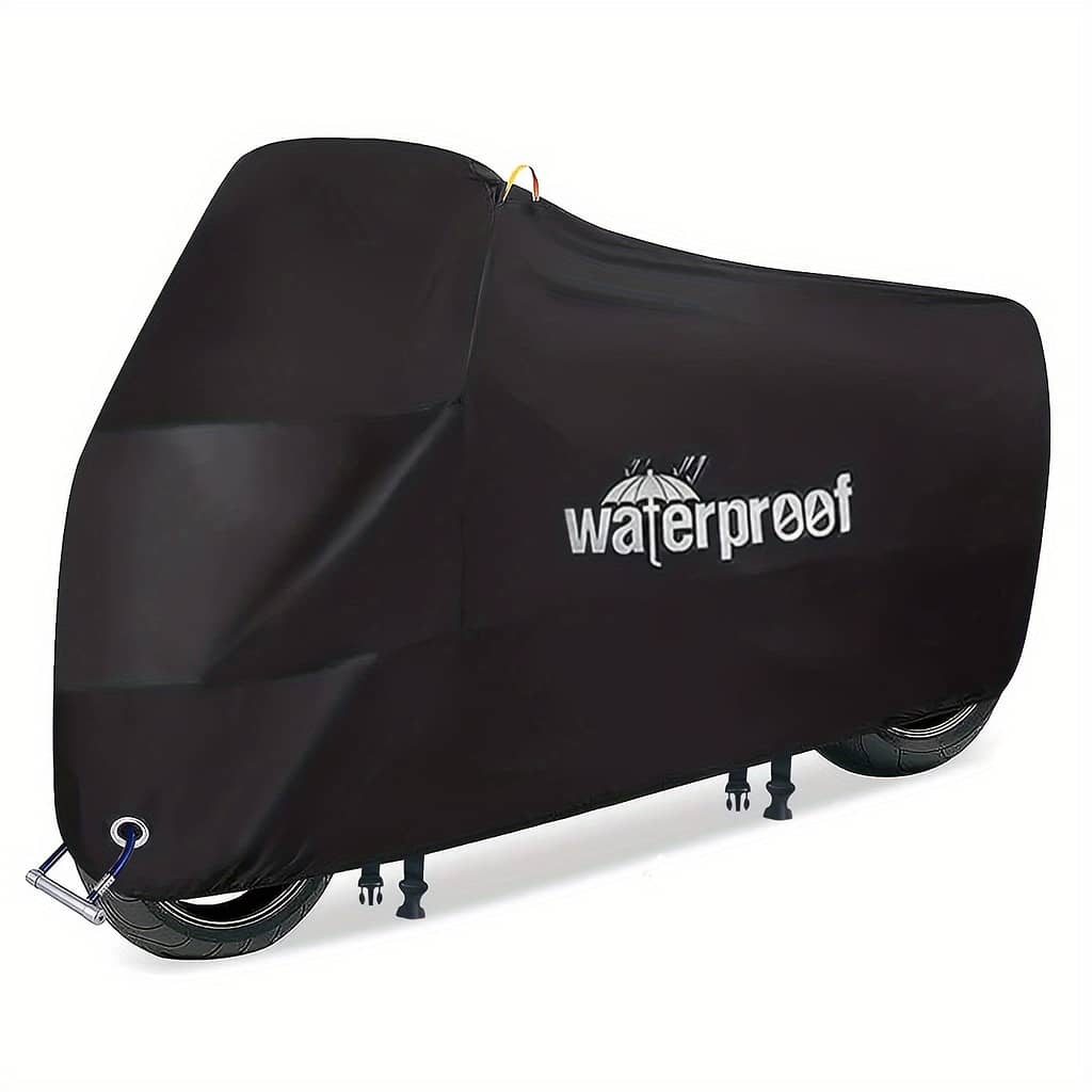 All Season Black Sun Motorcycle Cover, Motorbike Cover Universal Weather Sun With Lock-holes & Storage Bag Accessories Shop Online at Dubai Trades 2