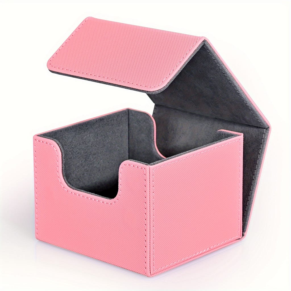 Card Deck Box For Tcg Cards, Pu Leather Card Storage Box Holds 120+ Cards, Magical Commander Deck Box Fits For Ptcg, Sport Cards (//aqua/purple/pink/black&green/black&purple/yellow) Card Storage & Display Shop Online at Dubai Trades 2