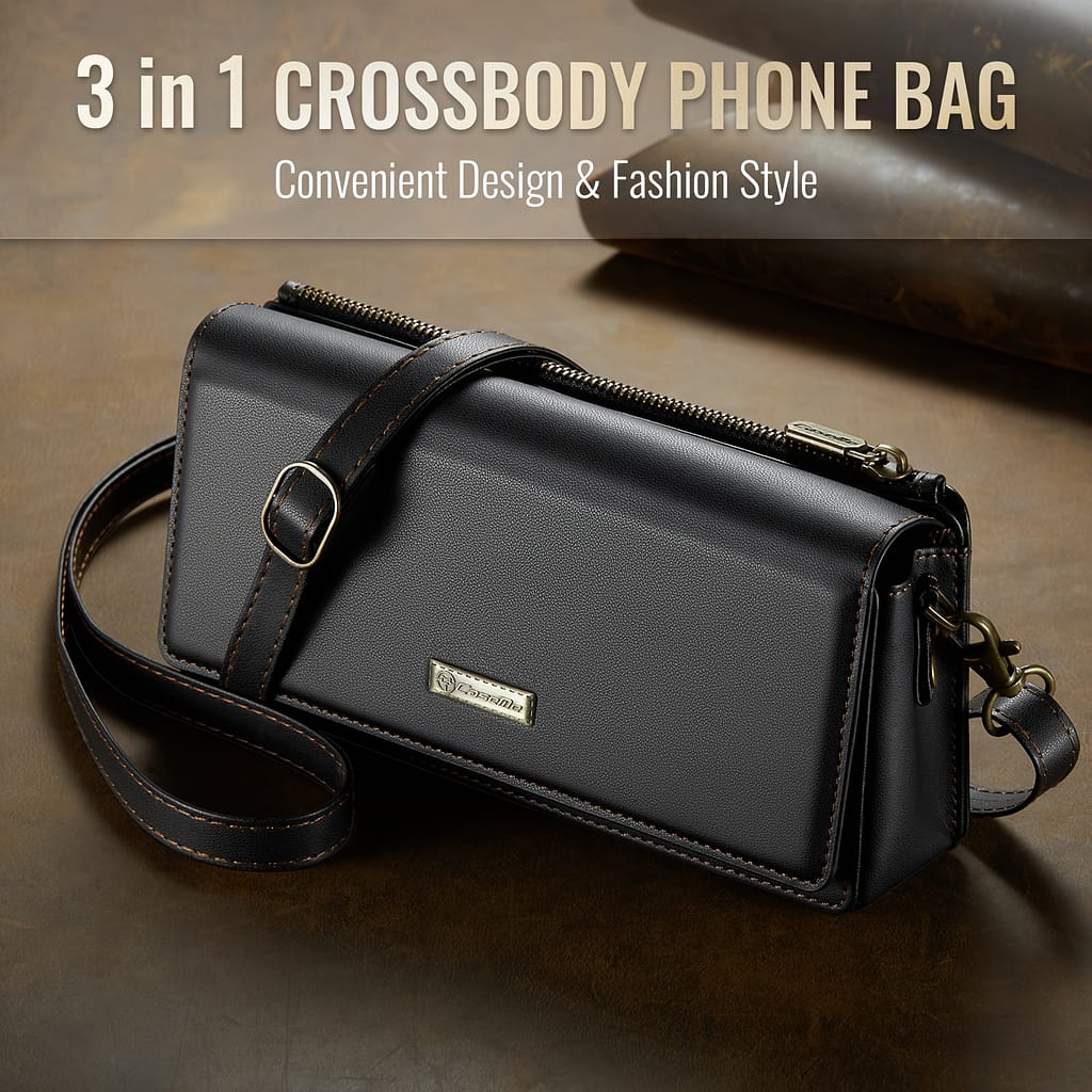 Caseme New Fashionable Ladies’ Messenger Bag, Rfid Shielded Fork Wallet- Removable Wrist Strap Shoulder Strap Zipper Pocket Lining Solid Color Ladies’ Clutch Messenger Bag Cases, Holsters & Clips Shop Online at Dubai Trades 2