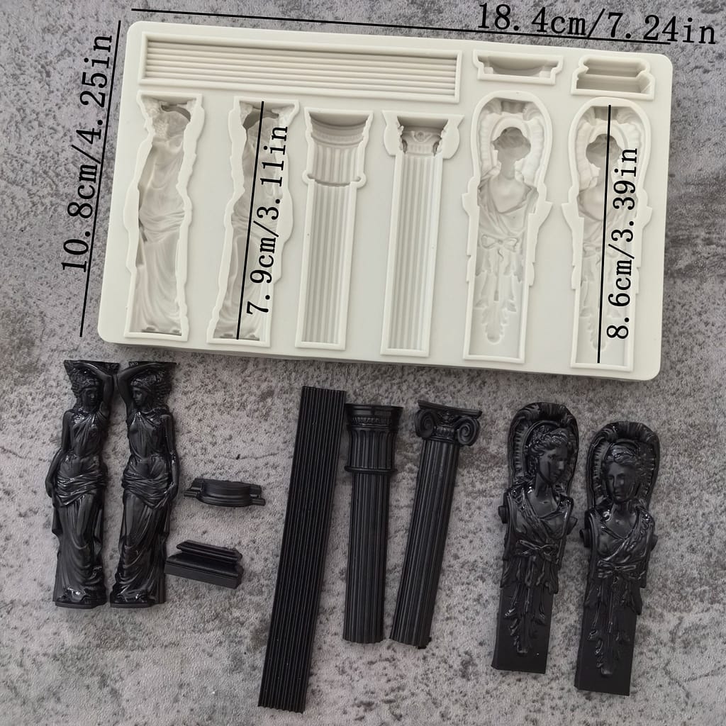 Classical Architecture Silicone Mold For Cake Decorating – Bpa-free, Fondant, Chocolate, And Resin Mold With Intricate Column Designs, Safe For Oven, Freezer, And Dishwasher Bakeware Shop Online at Dubai Trades 2