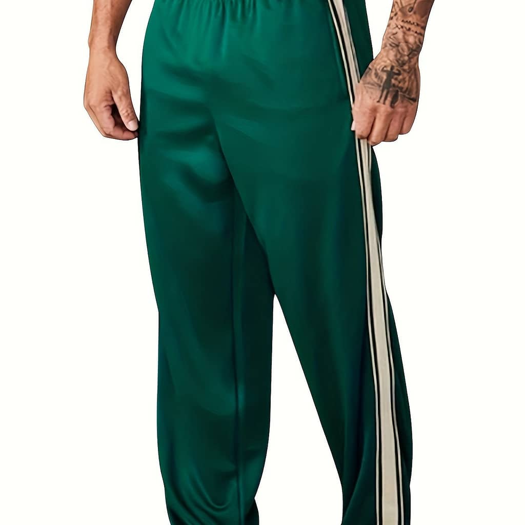 Colorblock Pants For Men, Long Straight Trousers For Outdoor Sports Active Shop Online at Dubai Trades 2
