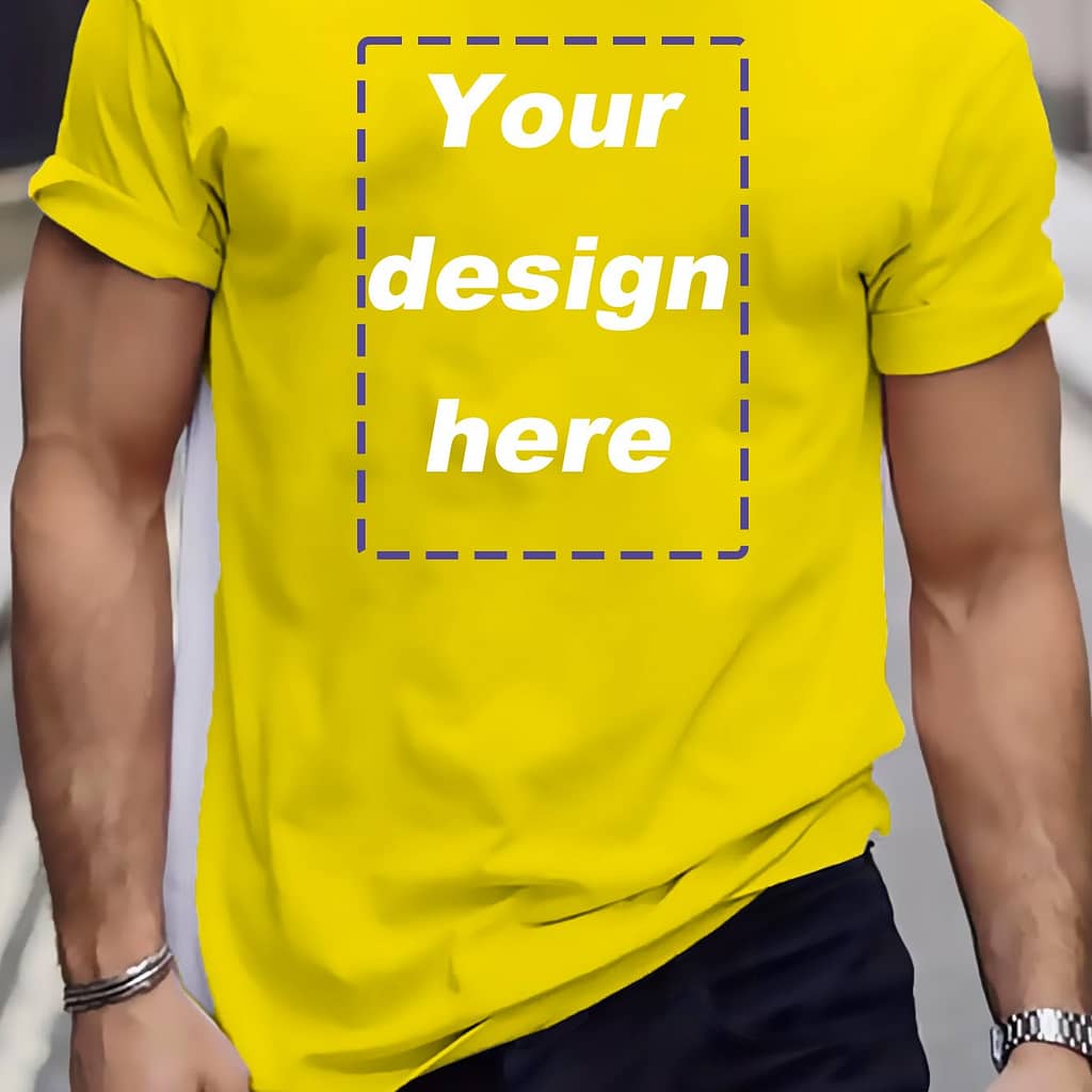 Customized Graphic Men’s Short Sleeve T-shirt, Comfy Stretchy Trendy Tees For Summer, Casual Fashion Clothing Clothing Shop Online at Dubai Trades 2