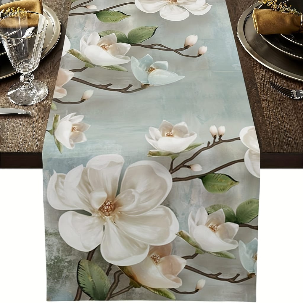 Elegant Watercolor Runner, 13×72 Inch Linen Tablecloth For Dining Room Decor – Easter Or Spring Events Business, Industry & Science Shop Online at Dubai Trades 2
