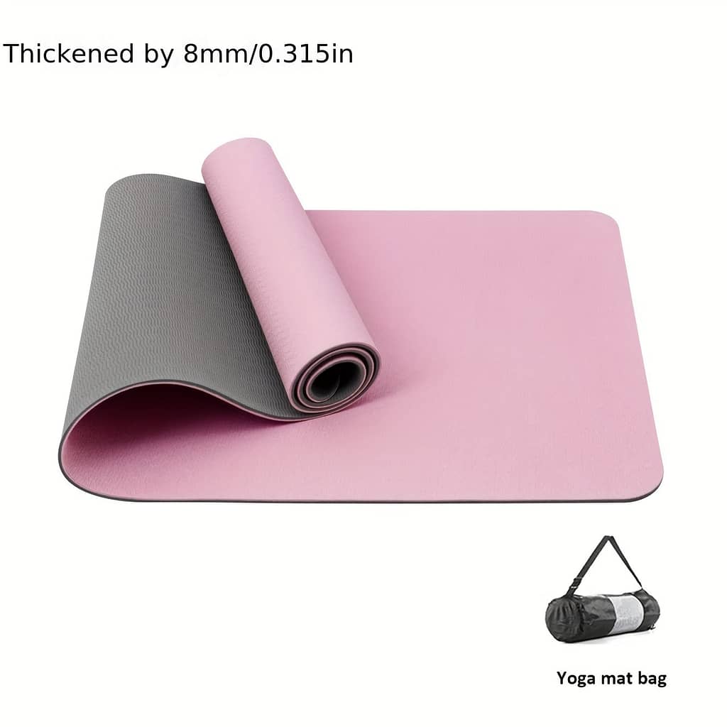 Extra Thick 1/3″ Dual-sided Non-slip Yoga Mat – Professional Tpe, Ideal For Yoga, Pilates & Floor Workouts Exercise & Fitness Shop Online at Dubai Trades 2