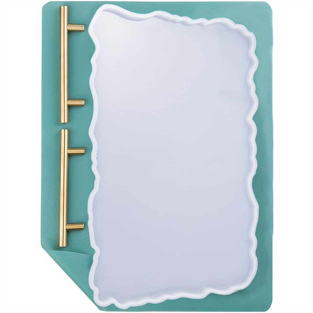 Extra-large Silicone Tray Mold With Golden Handles & A3 Mat – Resin Casting Kit For Agate Serving Trays And Crafts Arts, Crafts & Sewing Shop Online at Dubai Trades 2