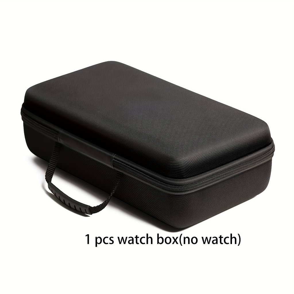 Hard Shell 8 Watch Slots Watch Case, Suitable For Men And Women Watches, Black, Rectangular, Interior Material: Velvet Cabinets & Cases Shop Online at Dubai Trades 2