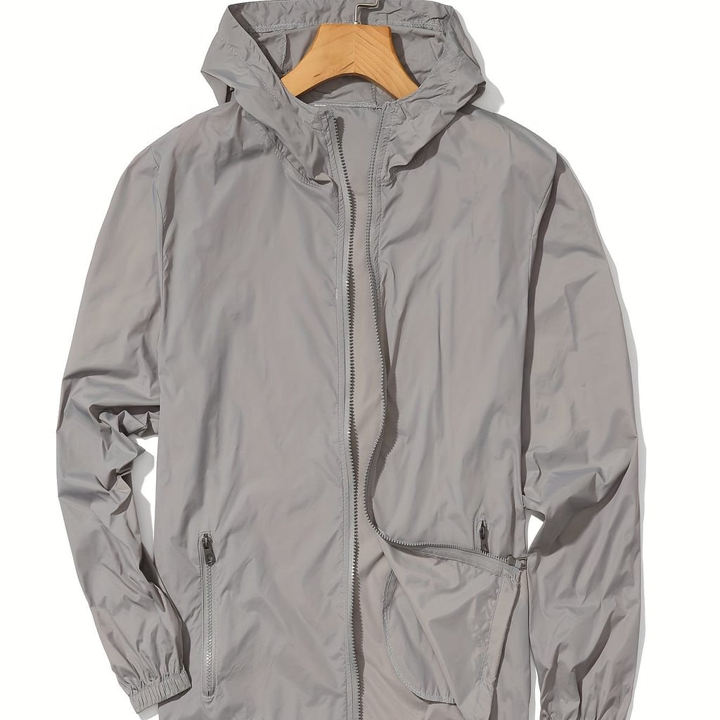 Lightweight Breathable Quick-dry Uv Protection Hooded Windbreaker Jacket For – Spring Summer Outdoor Casual Wear, With Black Accents, Machine Washable Clothing Shop Online at Dubai Trades 2