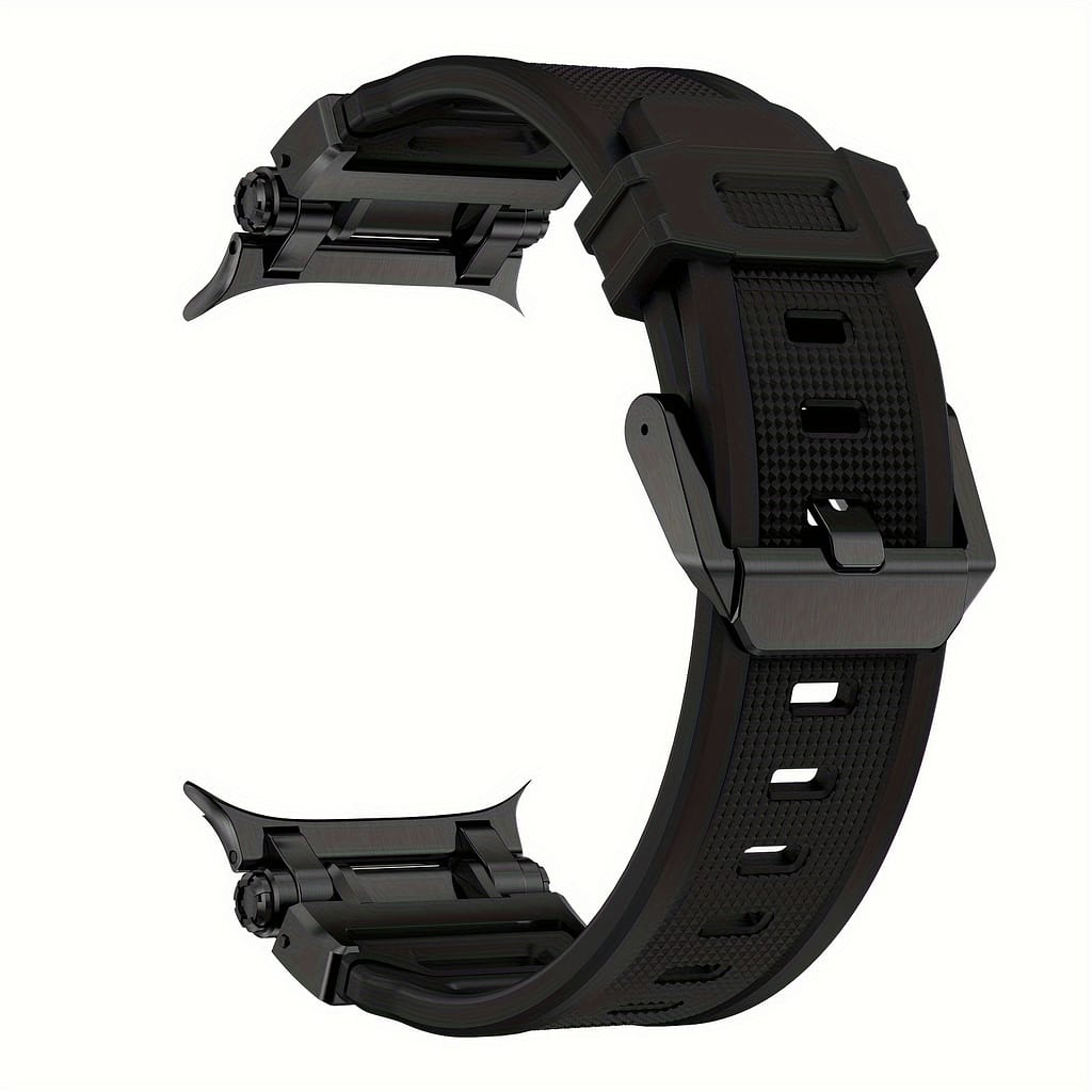 Mech Armor Band For , Silicone Strap With Stainless Steel Connectors, , Fit For Series 10/9/8/7/6/5/4/se, Available In ///navy/army , Hook & Closure, No Battery Included Electronics Shop Online at Dubai Trades 2