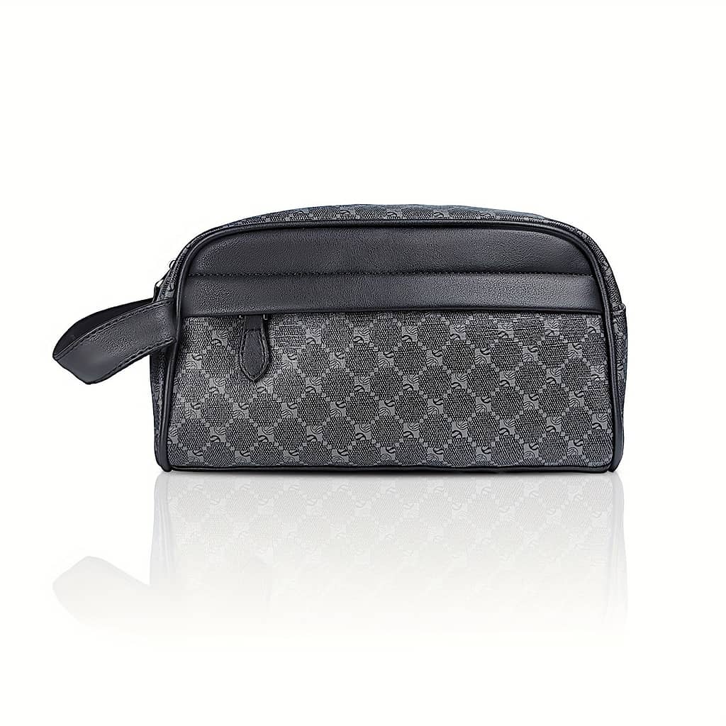 Men’ Black Clutch Bag With Diamond Pattern – Large Capacity, Portable Toiletry & Fitness Organizer, Perfect Gift For Boyfriend, Husband, Or Father, Large Toiletry Travel Bag Clothing, Shoes & Jewelry Shop Online at Dubai Trades 2