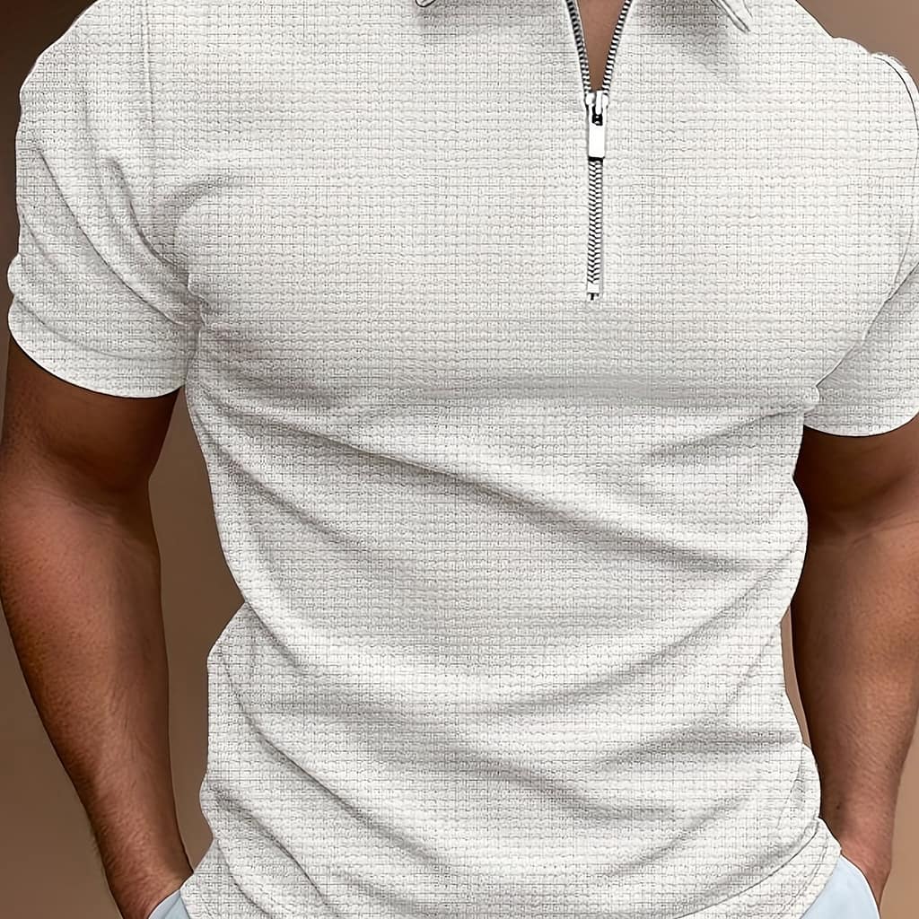 Men’ Short Sleeve Zipper Shirt, Shirt For Summer Outdoor, Gift For Men Clothing Shop Online at Dubai Trades 2