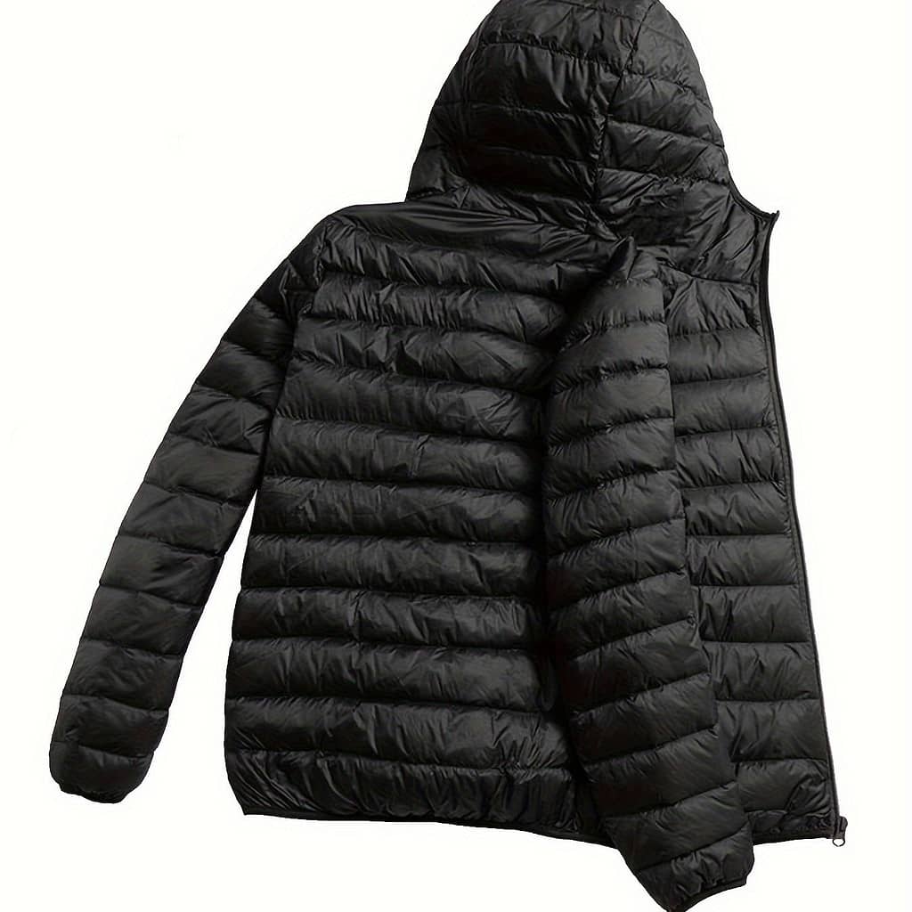 Men’ Up Hooded Padded Jacket, Windproof And Warm Long Sleeve Casual Outerwear For Autumn And Winter Clothing Shop Online at Dubai Trades 2