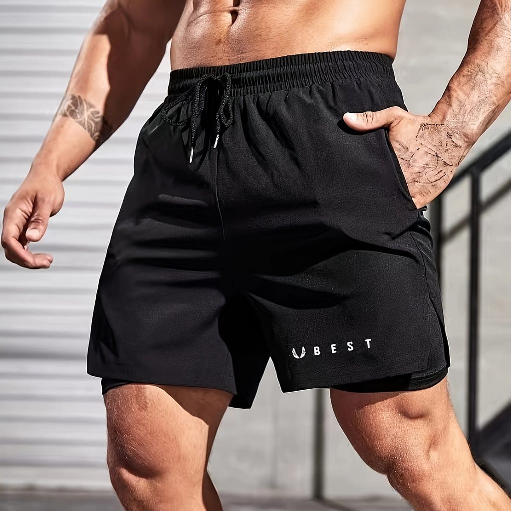 Men’s Athletic Shorts – Breathable Polyester, Drawstring Waist With Pockets, Gym & Casual Wear, Machine Washable Clothing Shop Online at Dubai Trades 2