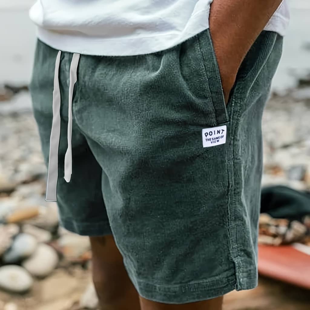 Men’s Casual Fashion Corduroy Shorts With Pockets And Drawstring For Summer Clothing Shop Online at Dubai Trades 2