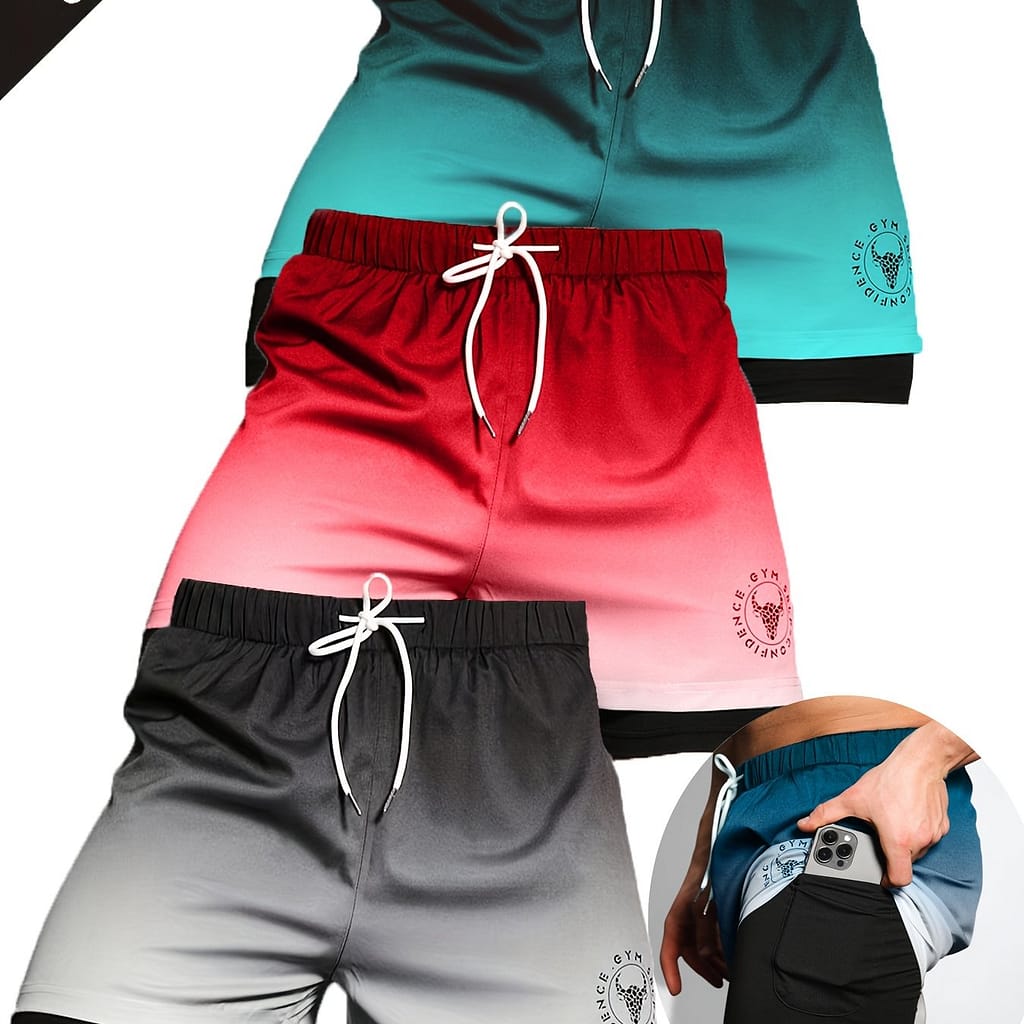 Men’s Casual Sports Shorts, A -one 5-inch Pants Set, Consisting Of 3 Pieces. Active Shop Online at Dubai Trades 2