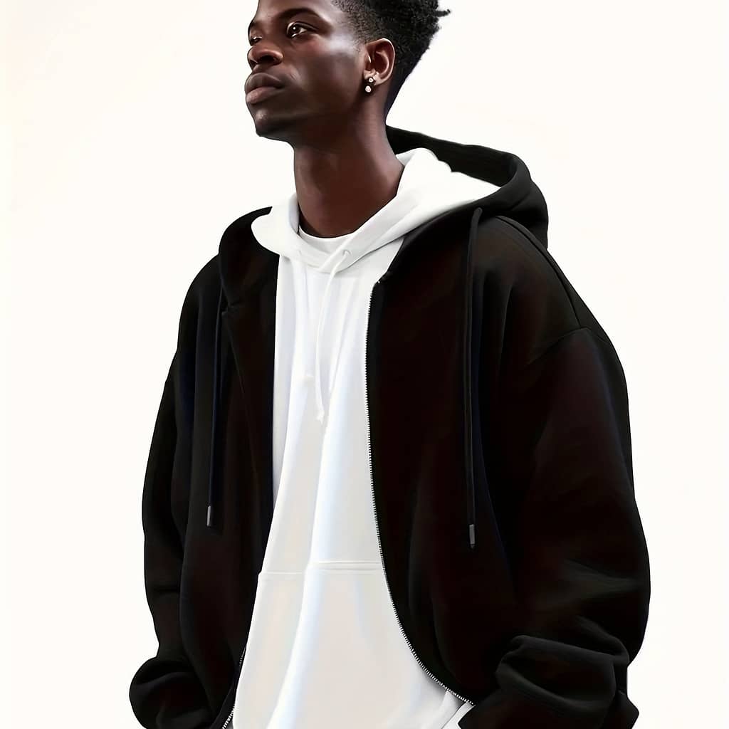 Men’s Hooded Jacket Casual Long-sleeved Hoodie With Zipper Gym Sports Hoodie Fall Coat Clothing Shop Online at Dubai Trades 2