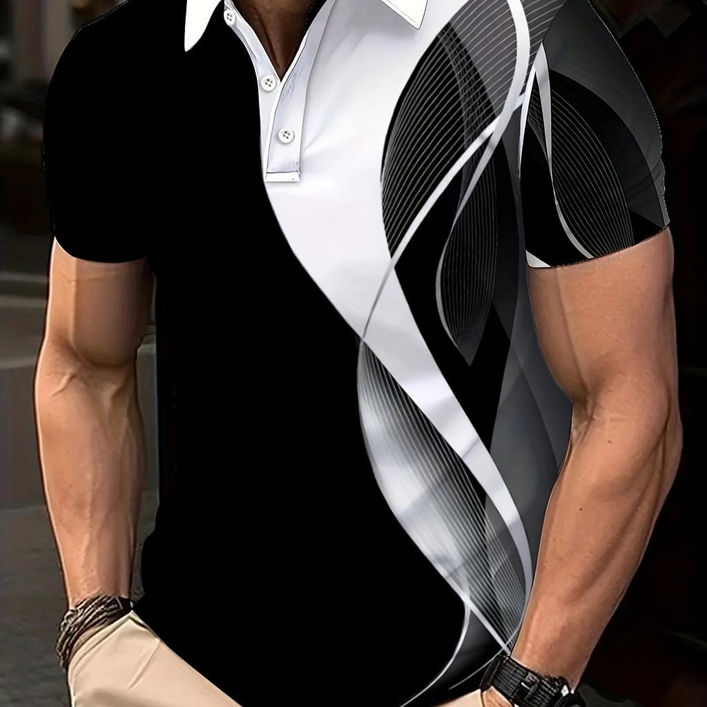 Men’s Plus Size Golf Shirt – Casual Short Sleeve With Stylish Color Design, Breathable Polyester , Machine Washable, Plus Size Clothing, Shoes & Jewelry Shop Online at Dubai Trades 2