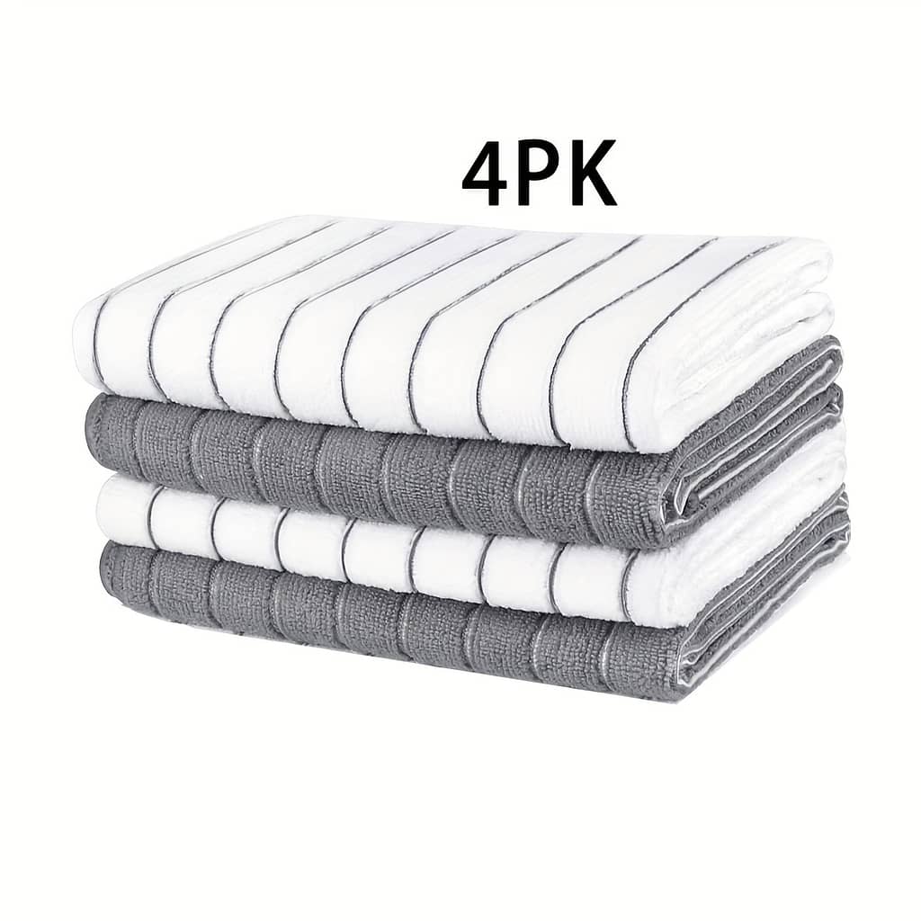 Microfiber Kitchen Towels – Rapidly Suck Up Liquids With Stylish Extra-wide Gray & , Extra-thick, For Effortless Cleaning And Drying Cleaning Cloths Shop Online at Dubai Trades 2