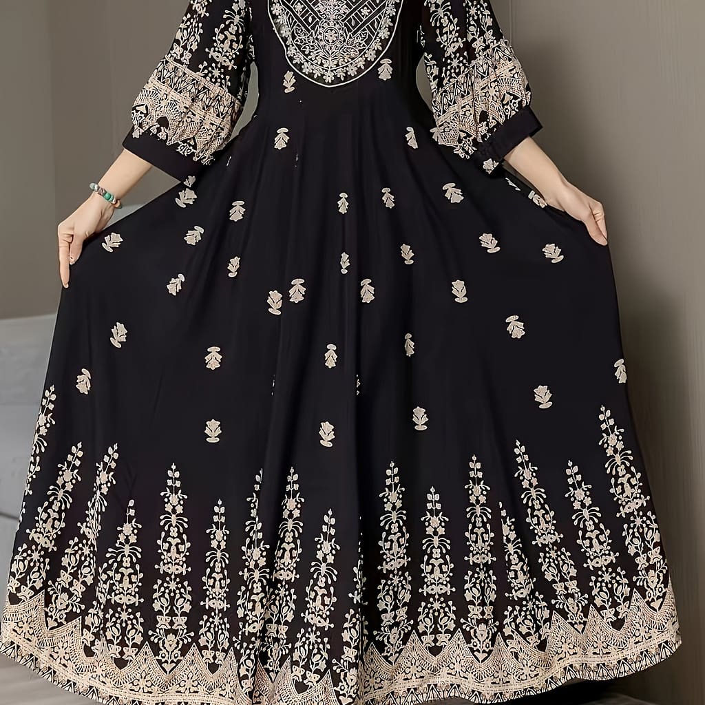 Middle Eastern Plus-size Embroidered Dress Clothing Shop Online at Dubai Trades 2