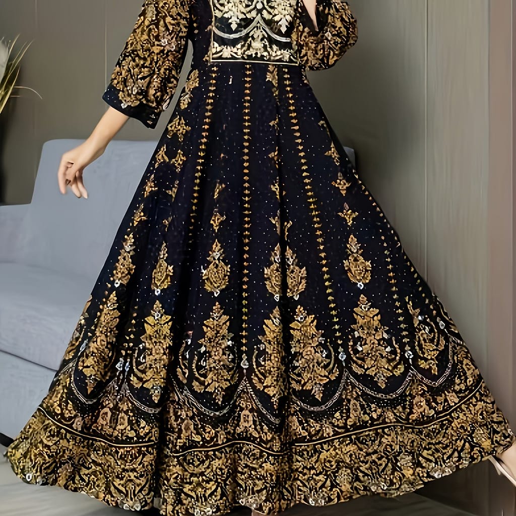 Middle Eastern Plus-size Embroidered Dress Clothing Shop Online at Dubai Trades 2